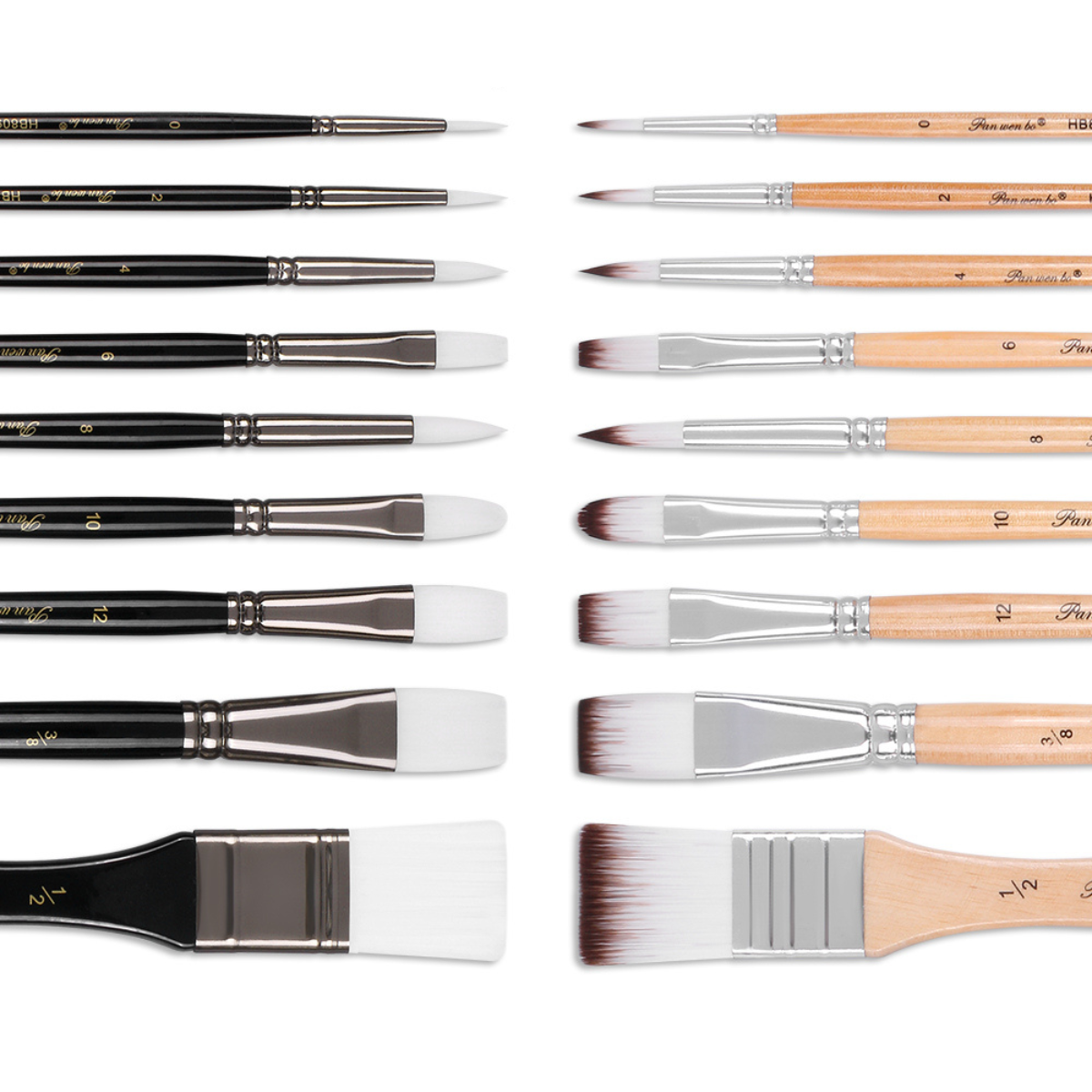 Conjunto de Pincéis Artísticos 9 peças